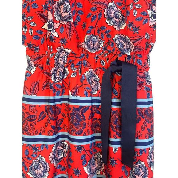 Eliza J Women Flora Boho Floral Fit and Flare Mini Dress Size 6 Petite Red Multi - Picture 7 of 11